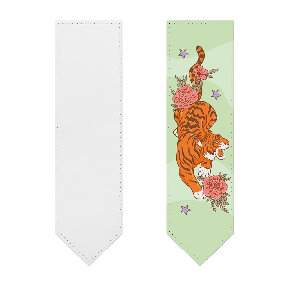 DIY Sublimation Single-Sided Printing Token Shape Bookmark - Heat Transfer PU Leather Bookmark for Custom Gifts & Reading Accessories