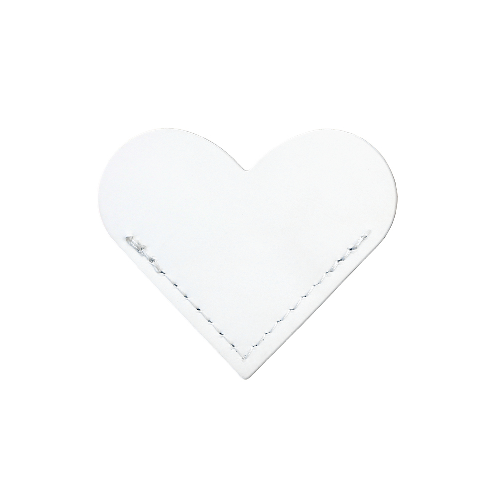 DIY Sublimation Double-Sided Printing PU Leather Corner Bookmark - Heart Shape Blank for Heat Transfer Customization