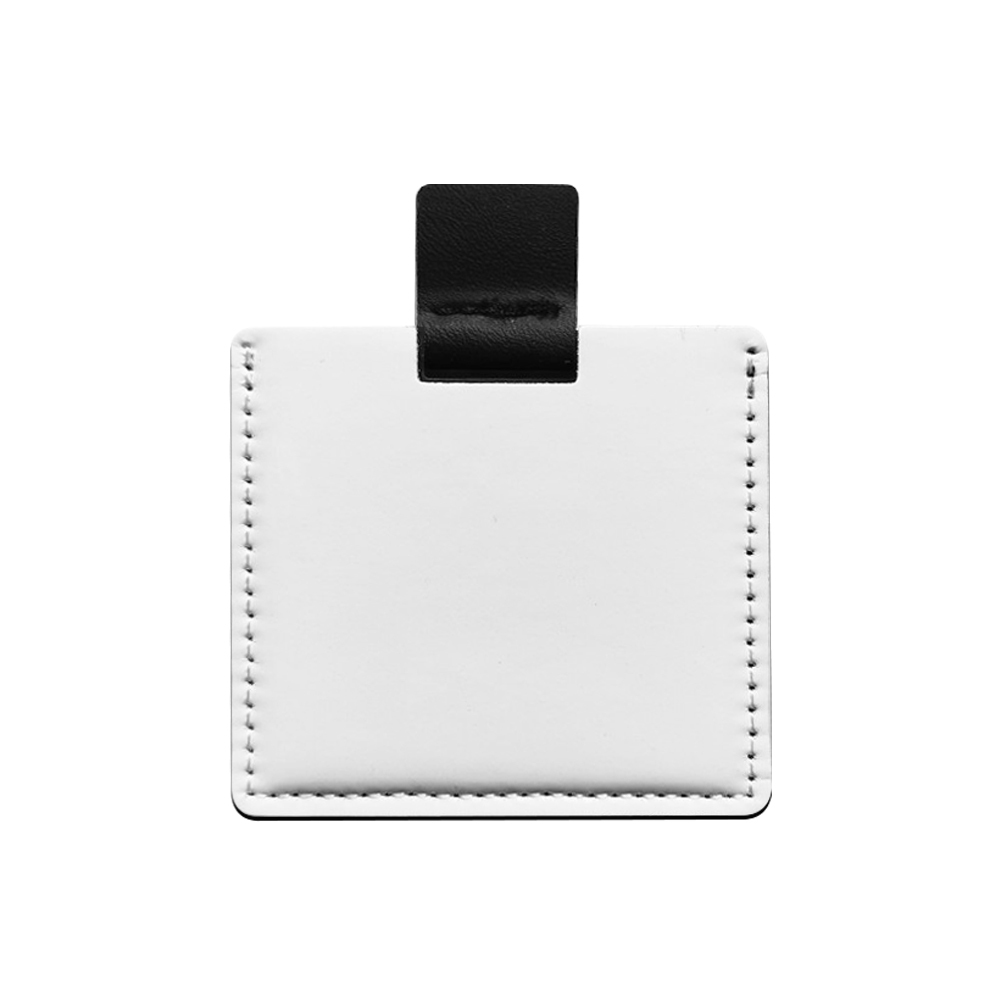 DIY Sublimation Double-Sided Printing Stainless Steel Mirror - Heat Transfer Makeup Mirror with PU Leather Bag, Custom Cosmetic Mirror