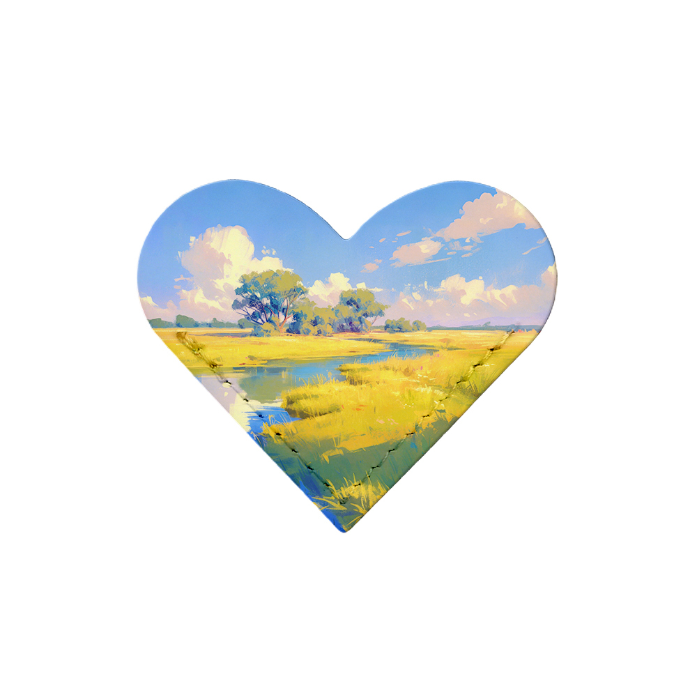 DIY Sublimation Double-Sided Printing PU Leather Corner Bookmark - Heart Shape Blank for Heat Transfer Customization