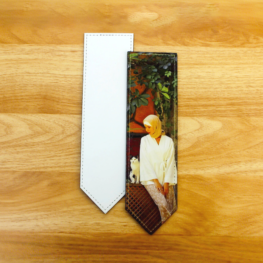 DIY Sublimation Single-Sided Printing Token Shape Bookmark - Heat Transfer PU Leather Bookmark for Custom Gifts & Reading Accessories