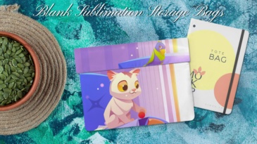DIY Sublimation Blank Polyester Storage Bag: Multipurpose Heat Transfer Bag for Makeup, Travel, Cosmetics & Pet Health Certificates