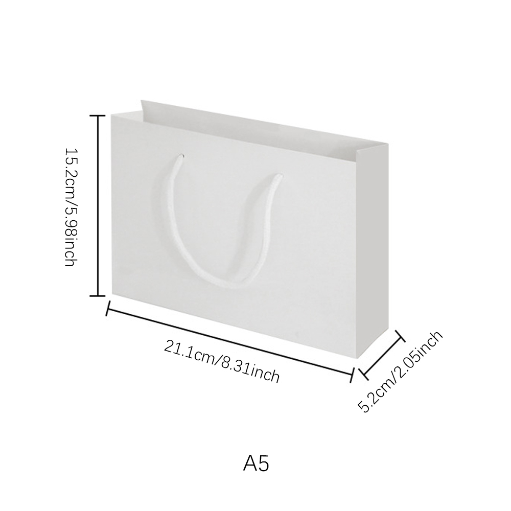 Personalized SublimationWhite Cardboard Shopping Bag with Handle; Reusable Blank Heat Transfer Bag with Various Size