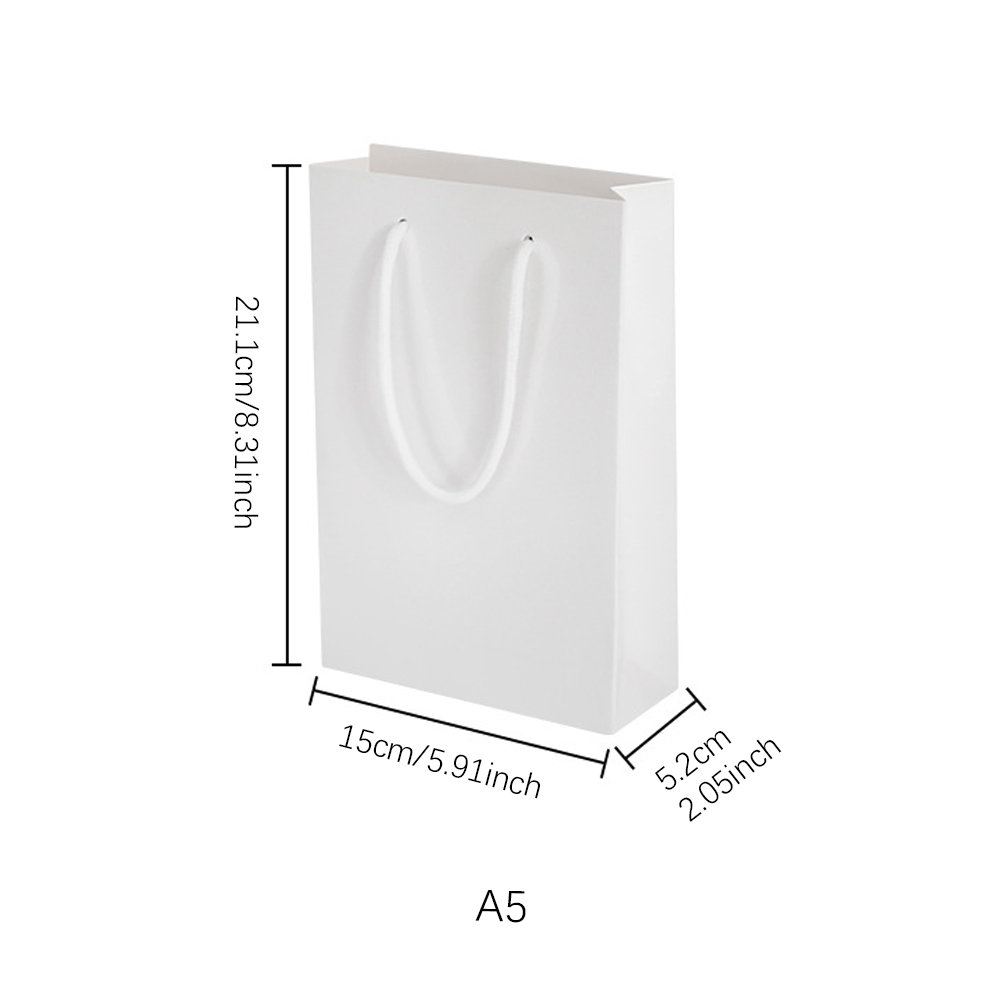 Personalized SublimationWhite Cardboard Shopping Bag with Handle; Reusable Blank Heat Transfer Bag with Various Size