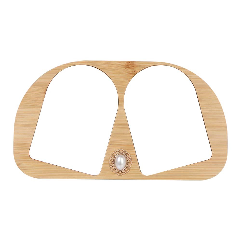 DIY Sublimation Bamboo Two-Row Photo Frame - Double Blank Panel Ornament for Personalized Heat Transfer Prints