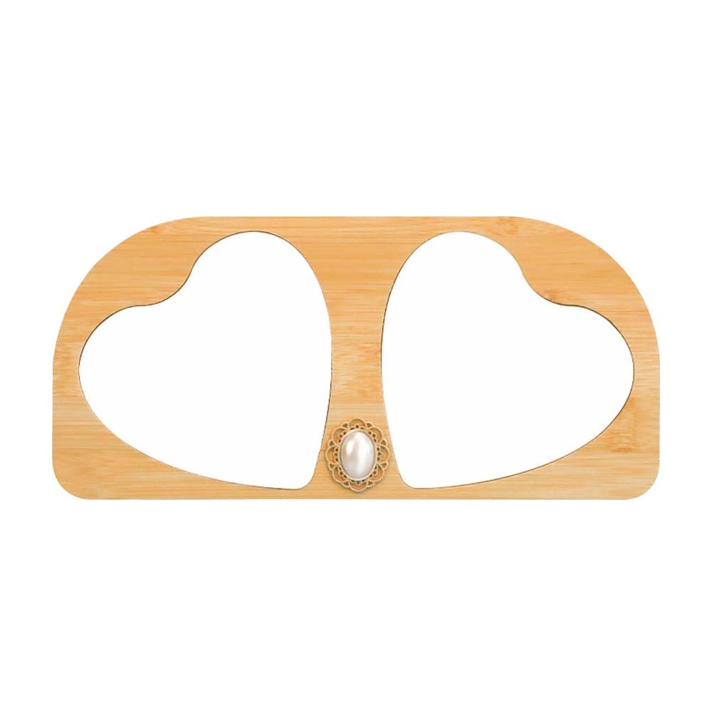 DIY Sublimation Bamboo Two-Row Photo Frame - Double Blank Panel Ornament for Personalized Heat Transfer Prints