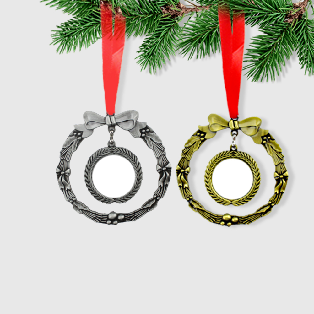 DIY Sublimation Metal Christmas Hanging Ornament - Heat Transfer Ready Holiday Decoration for Tree, Home & Car
