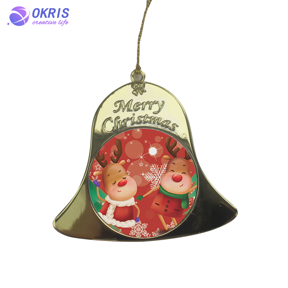 DIY Sublimation Metal Christmas Hanging Ornament - Heat Transfer Ready Holiday Decoration for Tree, Home & Car