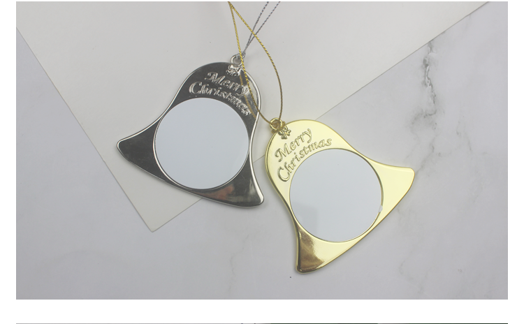 DIY Sublimation Metal Christmas Hanging Ornament - Heat Transfer Ready Holiday Decoration for Tree, Home & Car