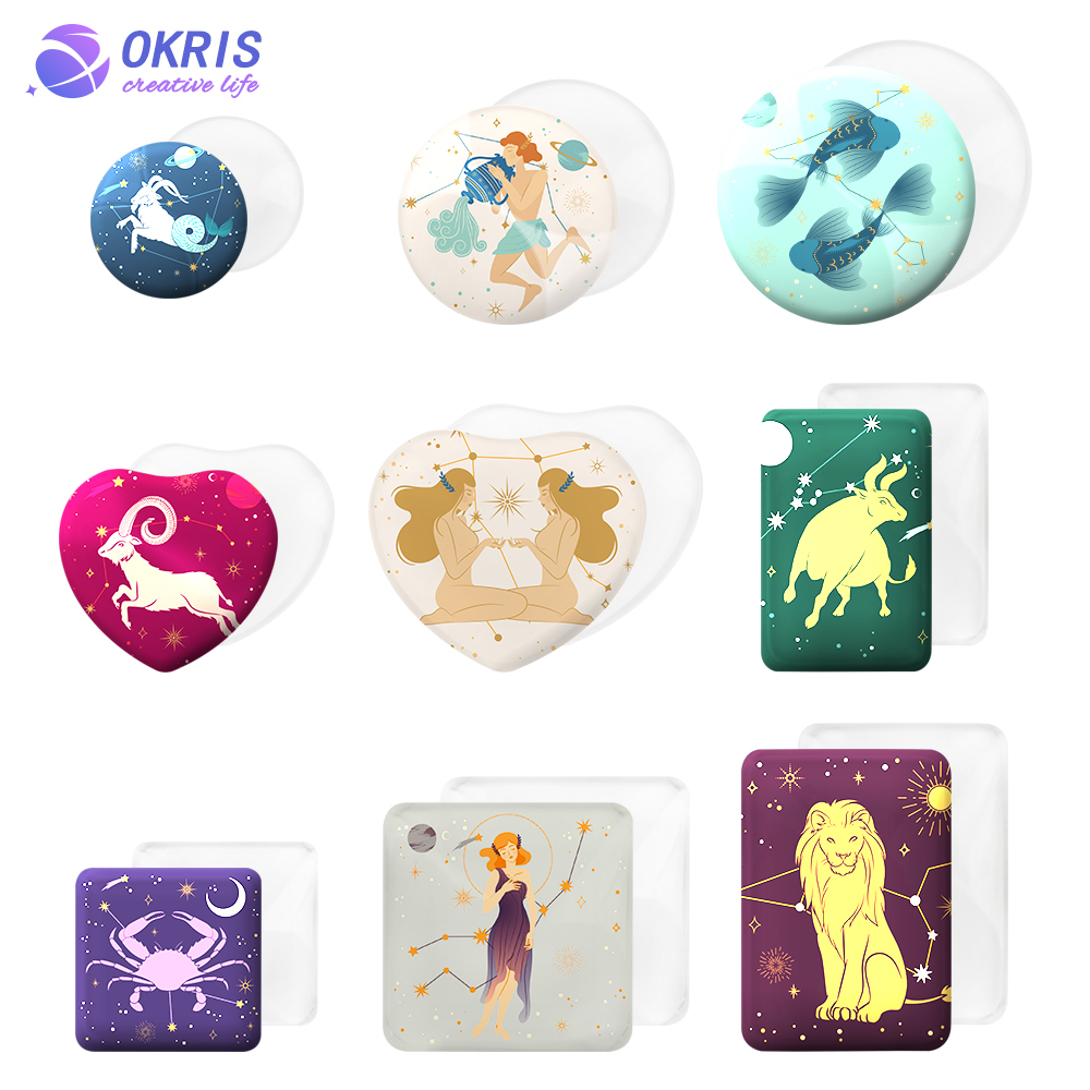 DIY Sublimation Crystal Glass Fridge Magnet - Various Shapes Heat Transfer Blank Magnet for Custom Photos, Art & Promotions