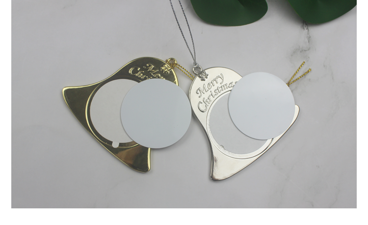 DIY Sublimation Metal Christmas Hanging Ornament - Heat Transfer Ready Holiday Decoration for Tree, Home & Car