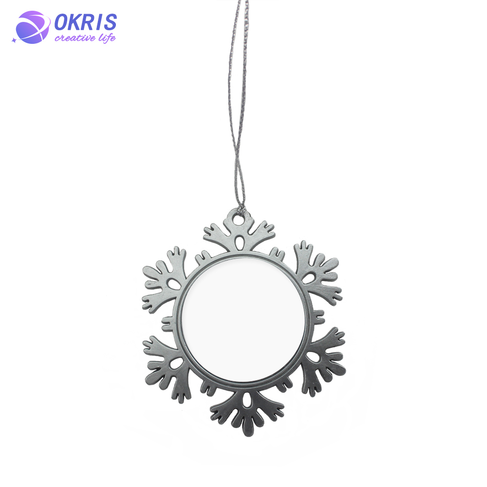 DIY Sublimation Metal Christmas Hanging Ornament - Heat Transfer Ready Holiday Decoration for Tree, Home & Car