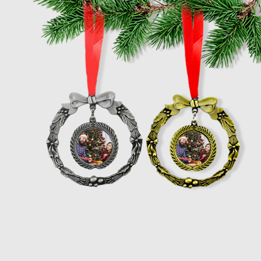 DIY Sublimation Metal Christmas Hanging Ornament - Heat Transfer Ready Holiday Decoration for Tree, Home & Car