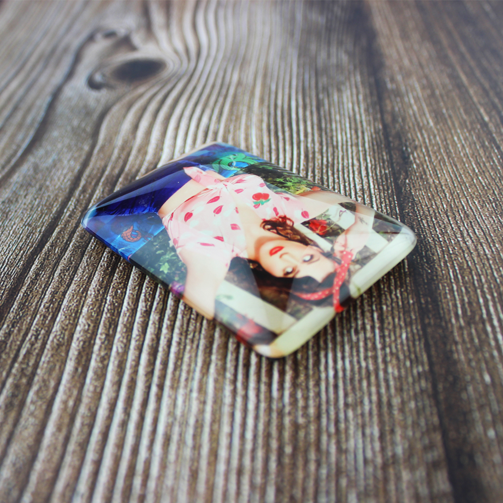 DIY Sublimation Crystal Glass Fridge Magnet - Various Shapes Heat Transfer Blank Magnet for Custom Photos, Art & Promotions