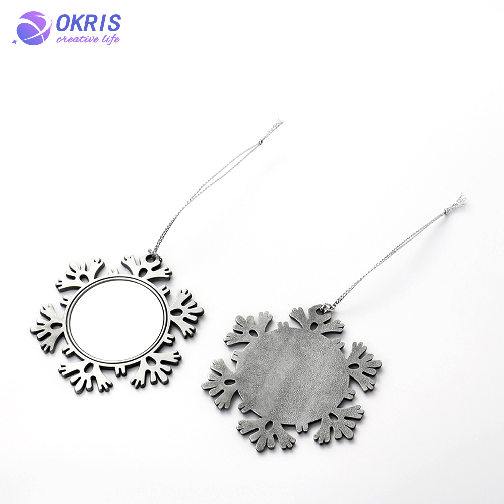 DIY Sublimation Metal Christmas Hanging Ornament - Heat Transfer Ready Holiday Decoration for Tree, Home & Car