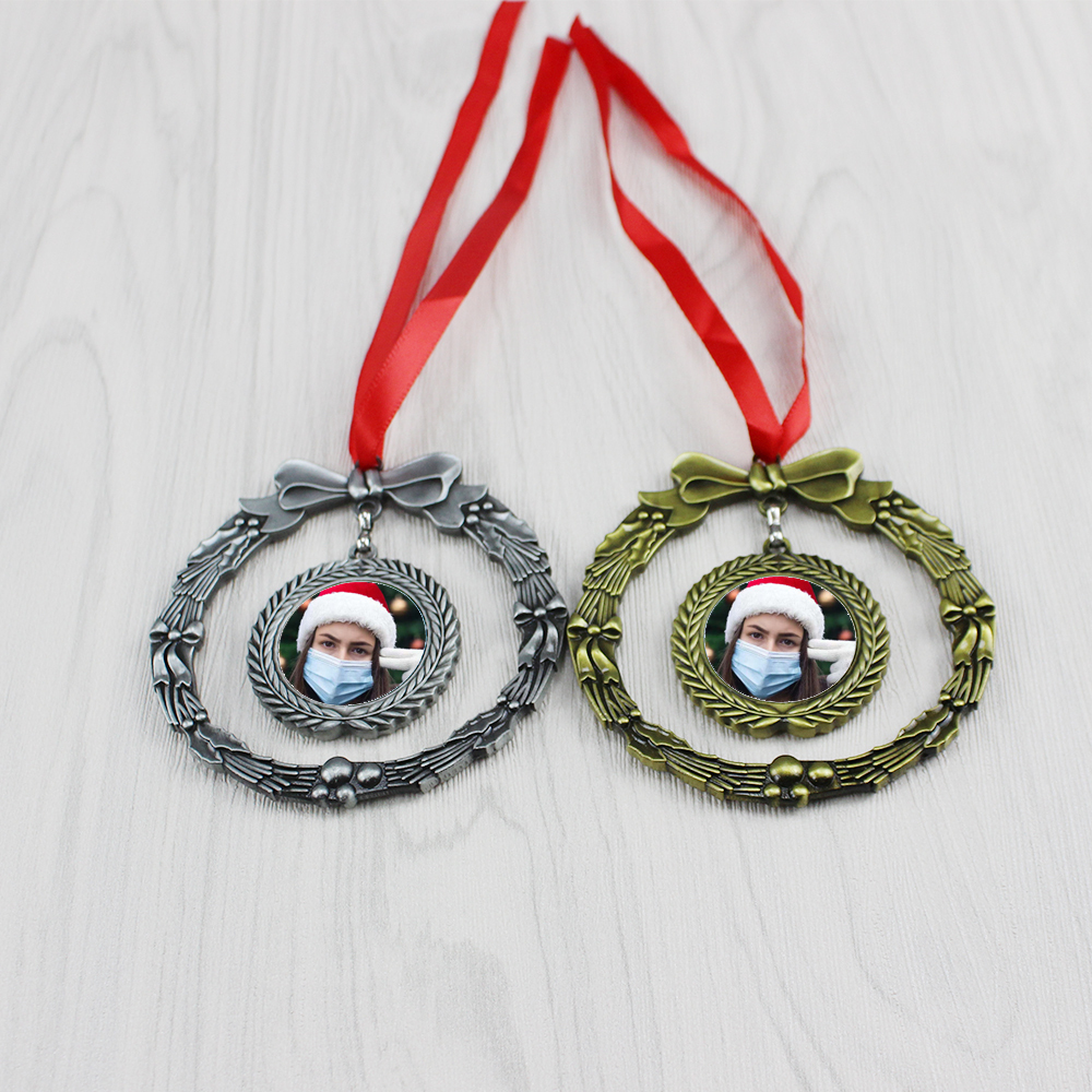 DIY Sublimation Metal Christmas Hanging Ornament - Heat Transfer Ready Holiday Decoration for Tree, Home & Car