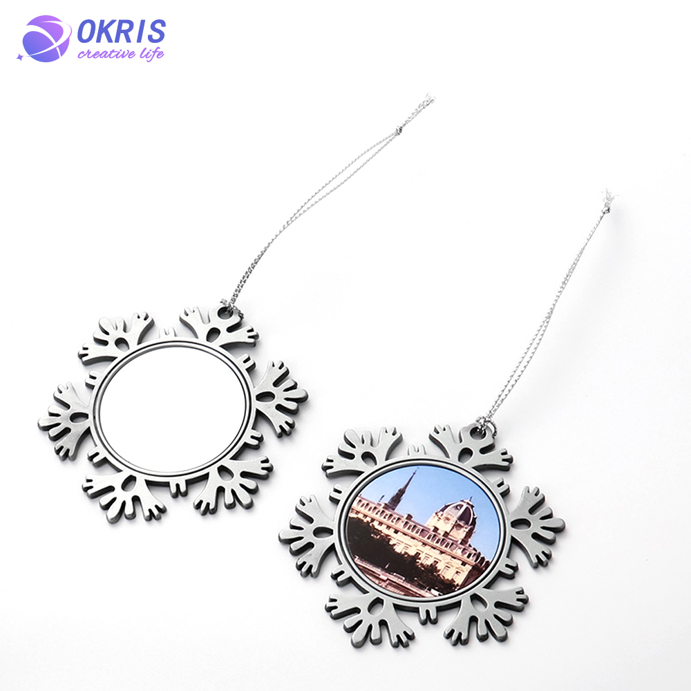 DIY Sublimation Metal Christmas Hanging Ornament - Heat Transfer Ready Holiday Decoration for Tree, Home & Car