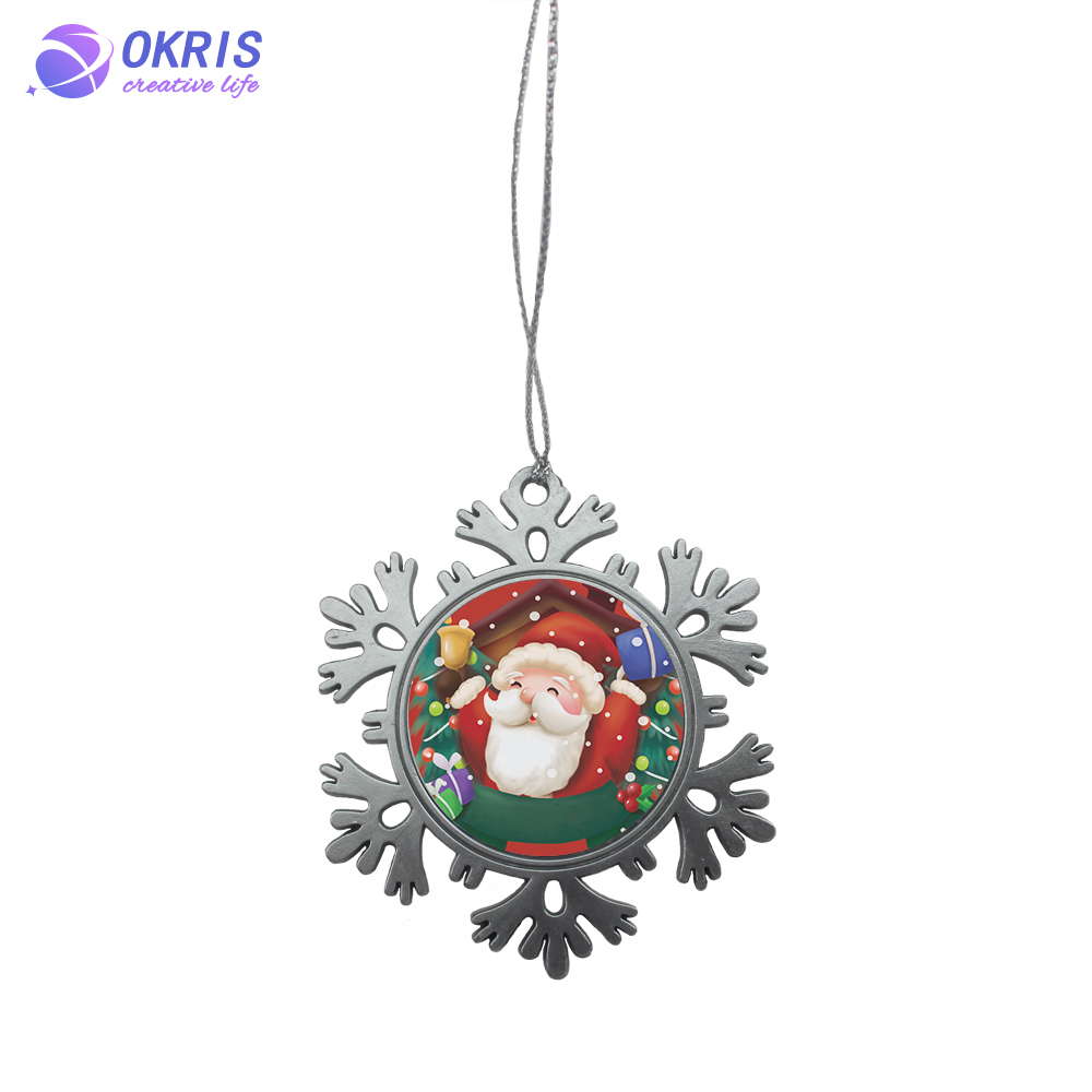 DIY Sublimation Metal Christmas Hanging Ornament - Heat Transfer Ready Holiday Decoration for Tree, Home & Car
