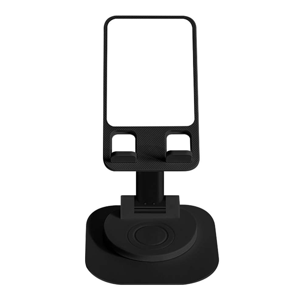 DIY Sublimation Blank Plastic Phone Stand with Metal Base - Heat Transfer Adjustable Foldable Holder for All Smartphones