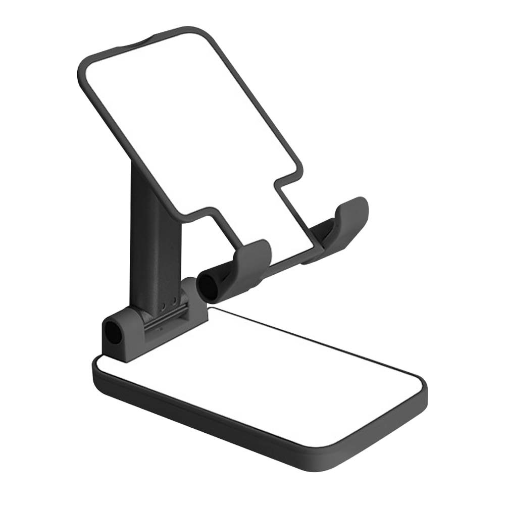 DIY Sublimation Blank Plastic Phone Stand with Metal Base - Heat Transfer Adjustable Foldable Holder for All Smartphones