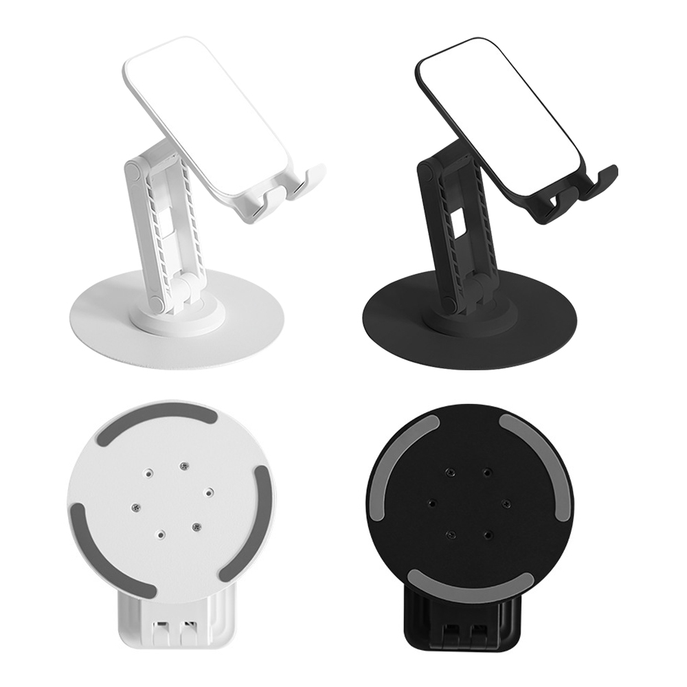 DIY Sublimation Blank Plastic Phone Stand with Metal Base - Heat Transfer Adjustable Foldable Holder for All Smartphones