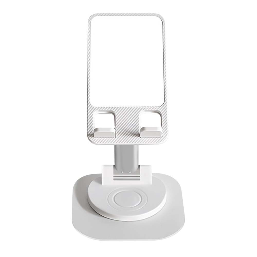 DIY Sublimation Blank Plastic Phone Stand with Metal Base - Heat Transfer Adjustable Foldable Holder for All Smartphones
