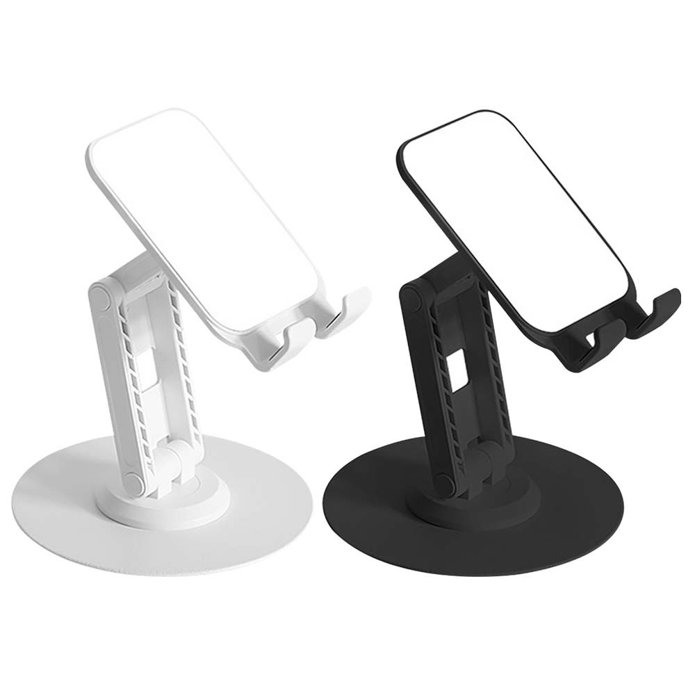 DIY Sublimation Blank Plastic Phone Stand with Metal Base - Heat Transfer Adjustable Foldable Holder for All Smartphones