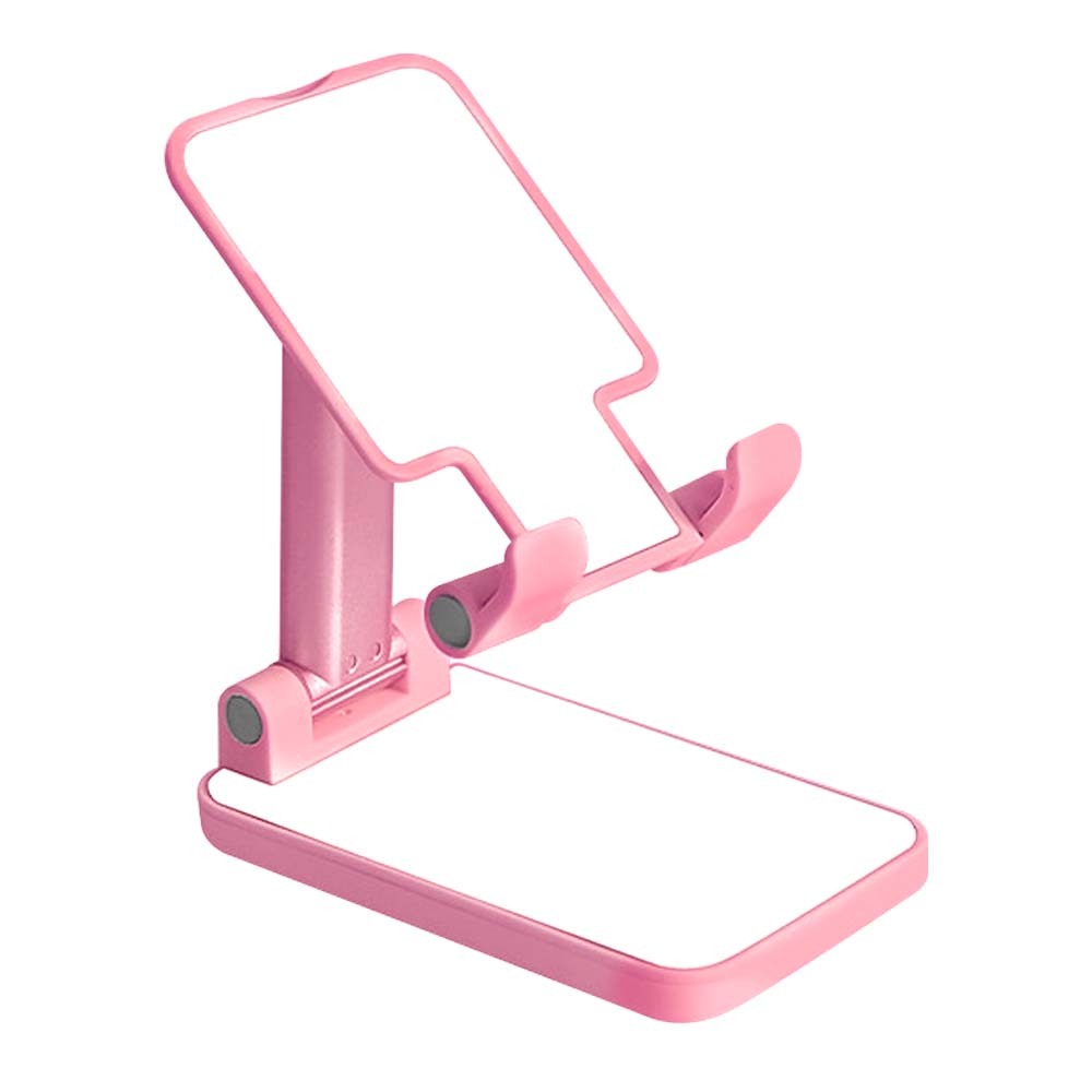 DIY Sublimation Blank Plastic Phone Stand with Metal Base - Heat Transfer Adjustable Foldable Holder for All Smartphones