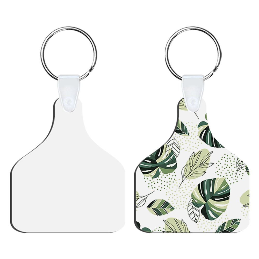 DIY Sublimation MDF Keychain - Double-Sided Heat Transfer Printing Keyring Blank for Custom Design