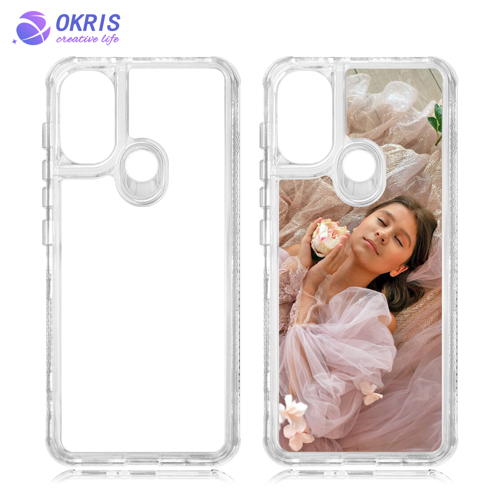 For Moto E30 Sublimation 2D 3-in-1 Phone Case - Heat Transfer Transparent Cover for Moto