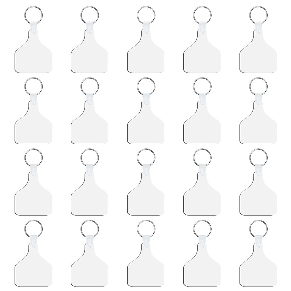DIY Sublimation MDF Keychain - Double-Sided Heat Transfer Printing Keyring Blank for Custom Design