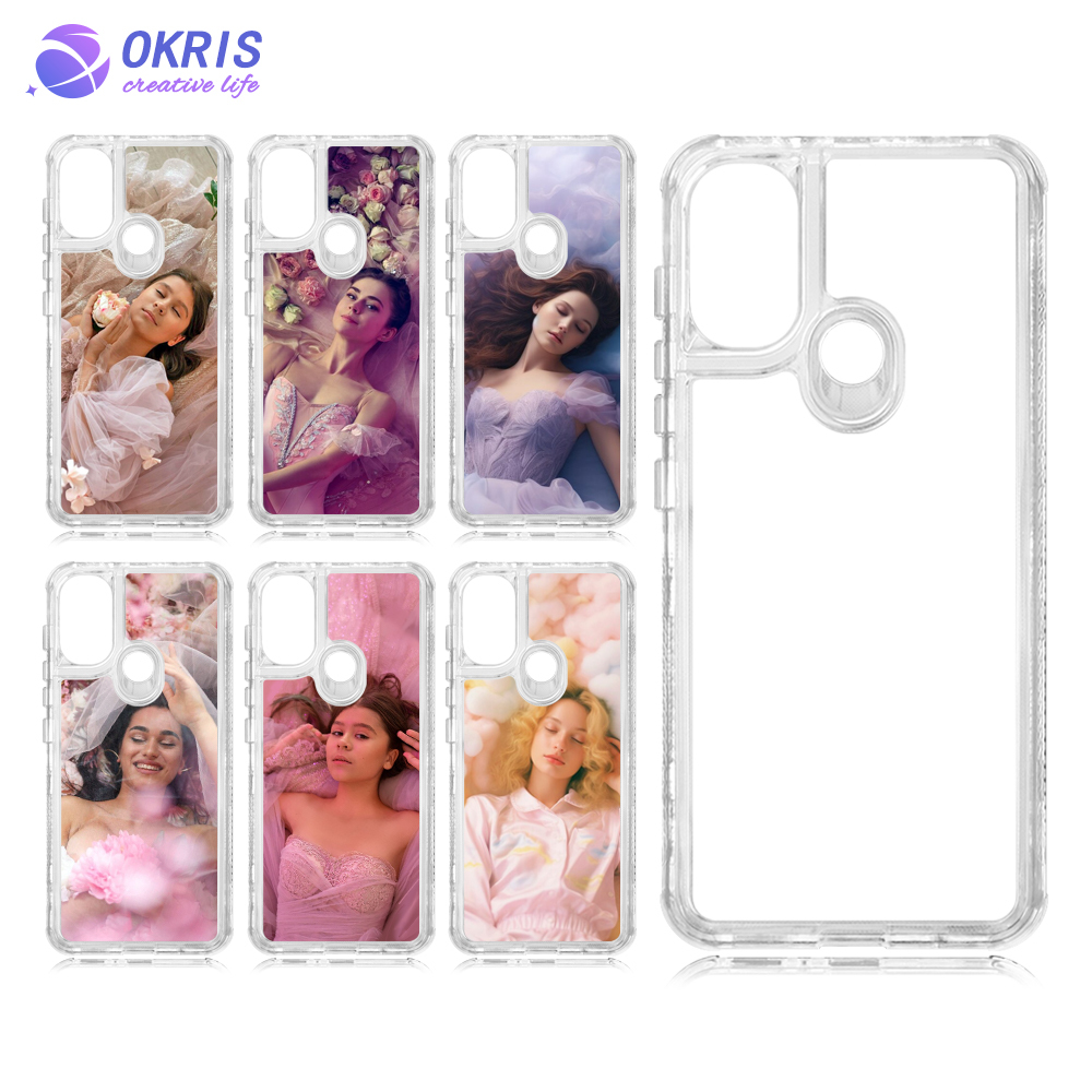 For Moto E30 Sublimation 2D 3-in-1 Phone Case - Heat Transfer Transparent Cover for Moto