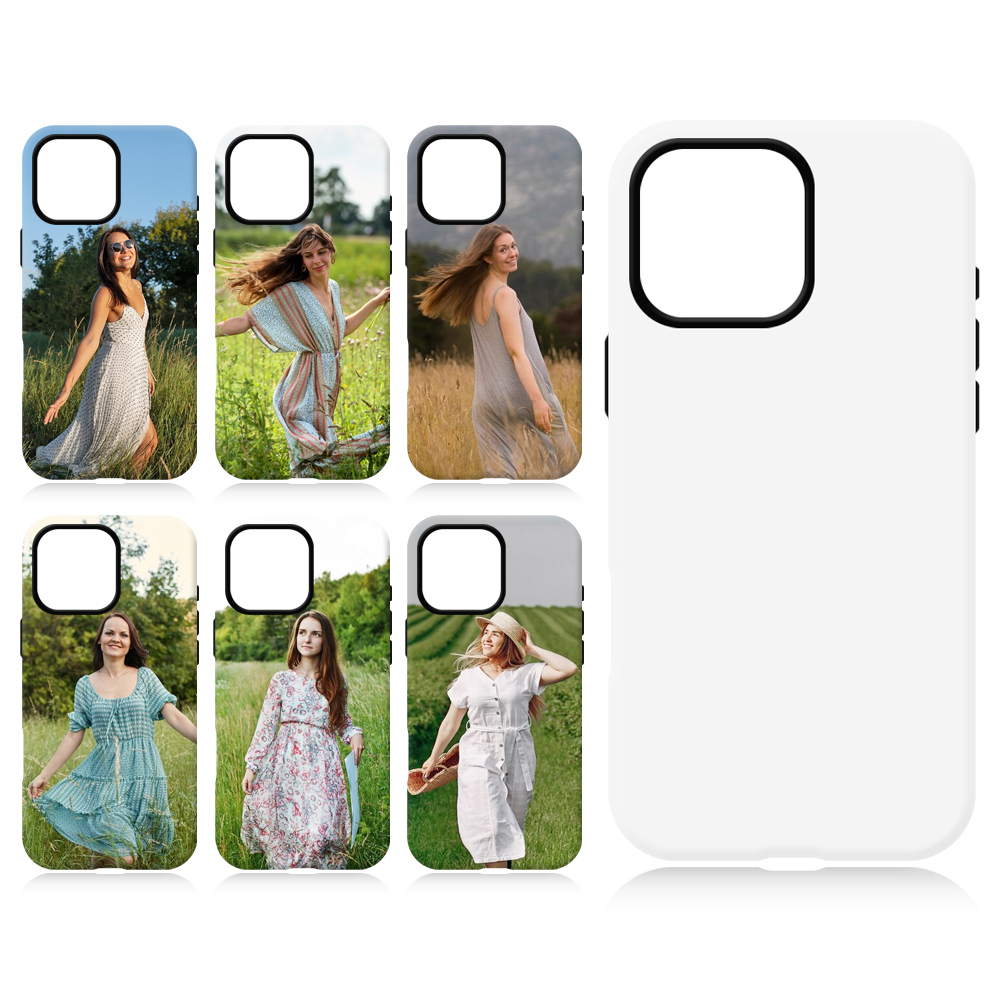 For iPhone 16 Series Sublimation 3D 2in1 Magsafe Phone Case - Heat Transfer Film Cover for iPhone 16 Plus / iPhone 16 Pro / iPhone 16 Pro Max