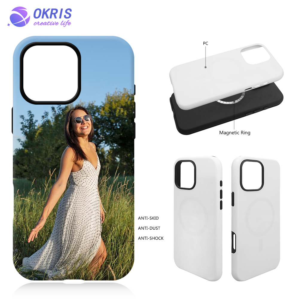 For iPhone 16 Series Sublimation 3D 2in1 Magsafe Phone Case - Heat Transfer Film Cover for iPhone 16 Plus / iPhone 16 Pro / iPhone 16 Pro Max