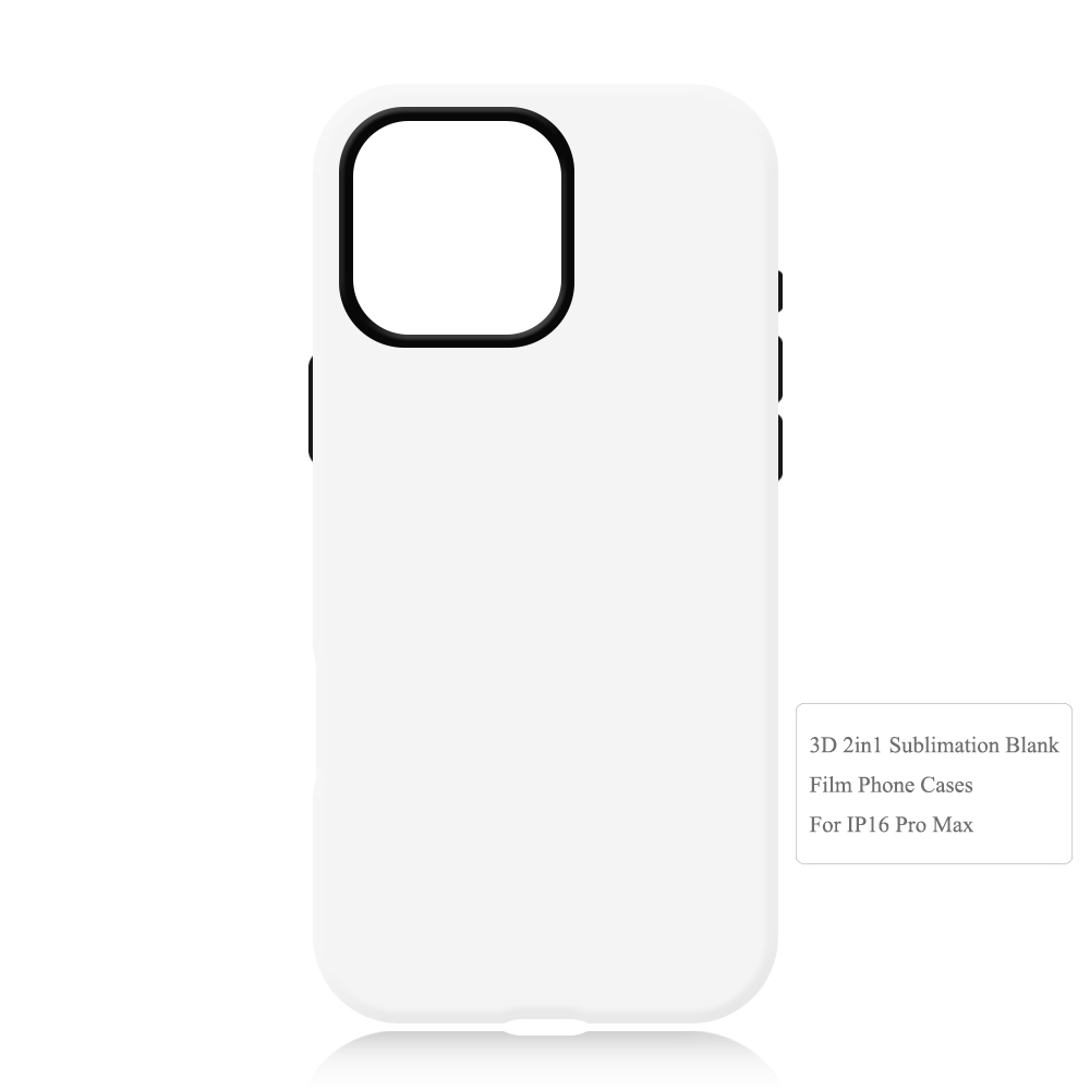 For iPhone 16 Series Sublimation 3D 2in1 Magsafe Phone Case - Heat Transfer Film Cover for iPhone 16 Plus / iPhone 16 Pro / iPhone 16 Pro Max