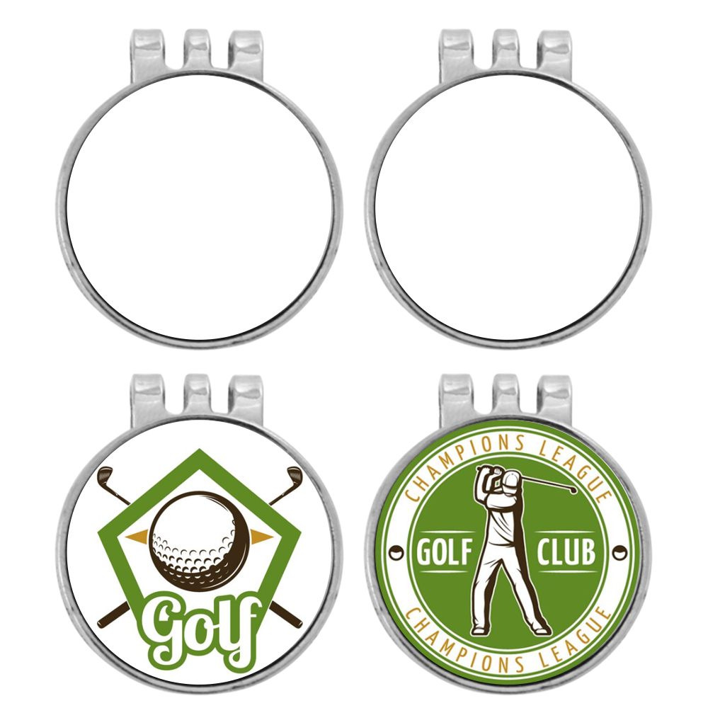 Sublimation Magnetic Golf Hat Clip - DIY Heat Transfer Blank Metal Hat Clip for Personalized Golf Accessories