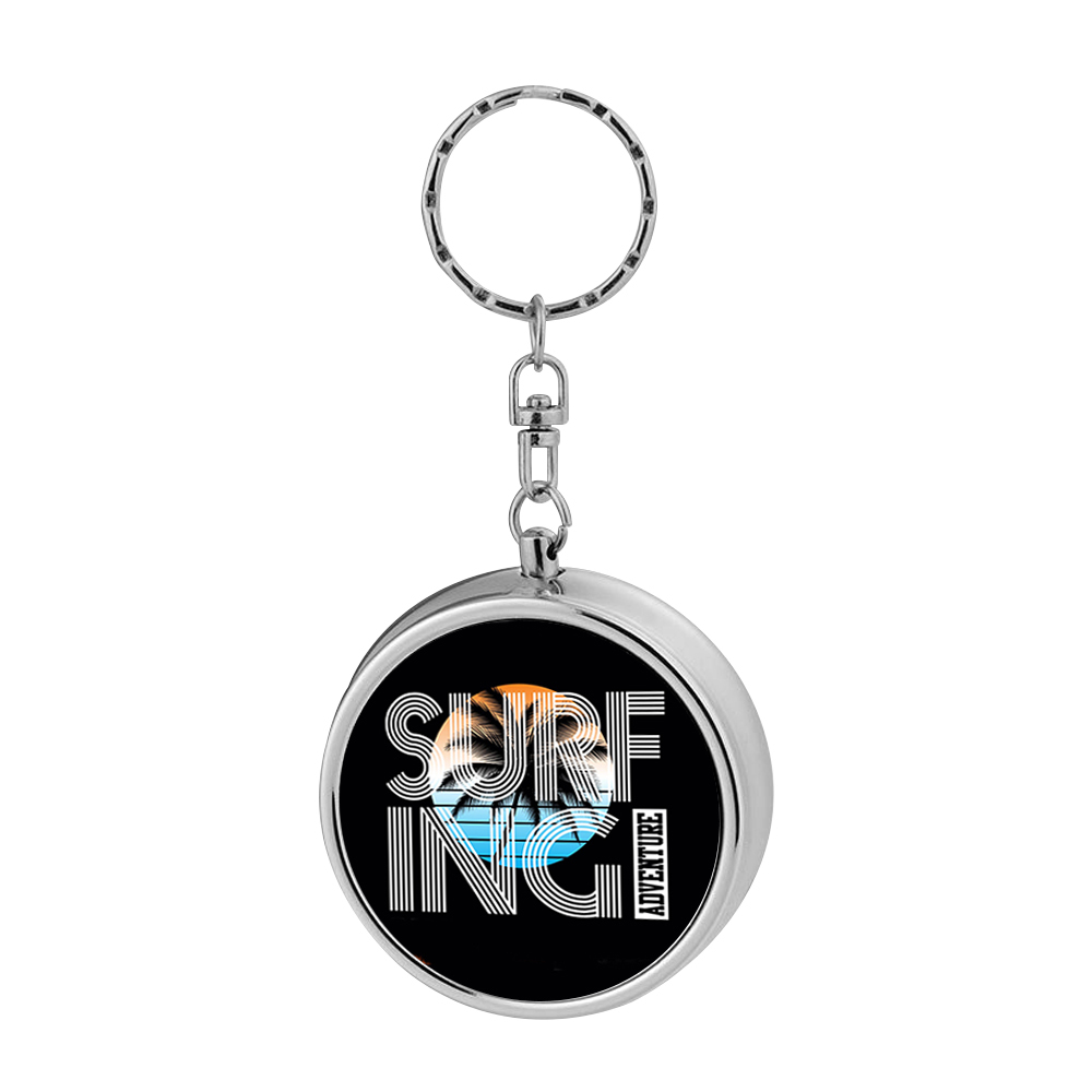 Sublimation Portable Tobacco Ashtray Keychain - Heat Transfer Compatible, Outdoor Pocket Travel Ashtray for Cigarettes, Compact & Easy to Carry