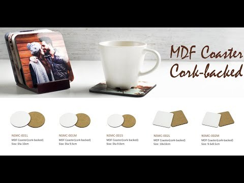 High Quality Diy Pattern Sublimation Blank PU Leather Coaster