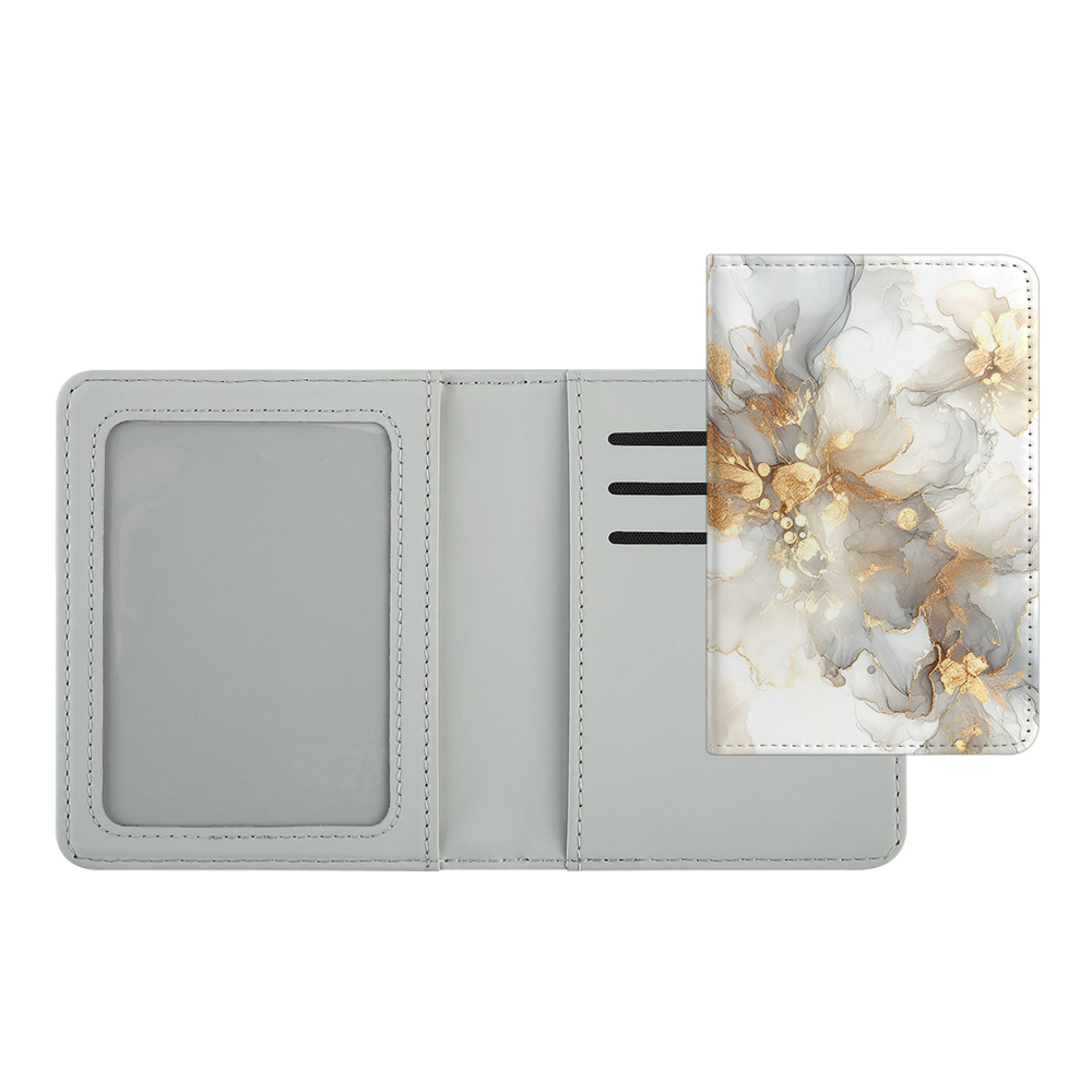 Sublimation PU Leather Passport Cover with Card Slots - Heat Transfer Full-Edge Printing Wallet for Passport & Boarding Pass