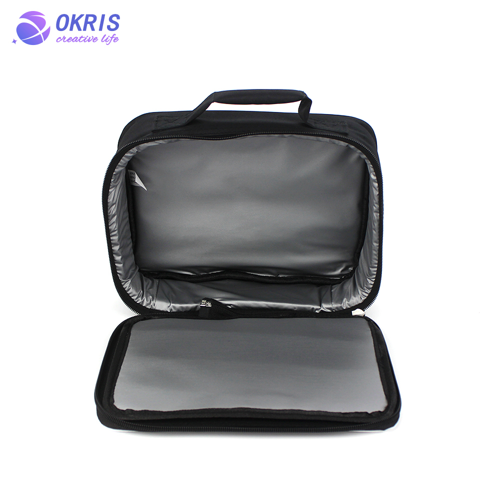 Sublimation Canvas Lunch Bag for Kids - Heat Transfer Multi-Purpose Bag with Detachable Blank Panel & Removable Zipper Pouch
