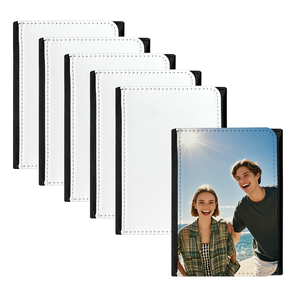 Sublimation PU Leather Men’s Foldable Wallet - ID Card Window & Multi-Slot Design for Father’s Day Gifts, Travel & Work