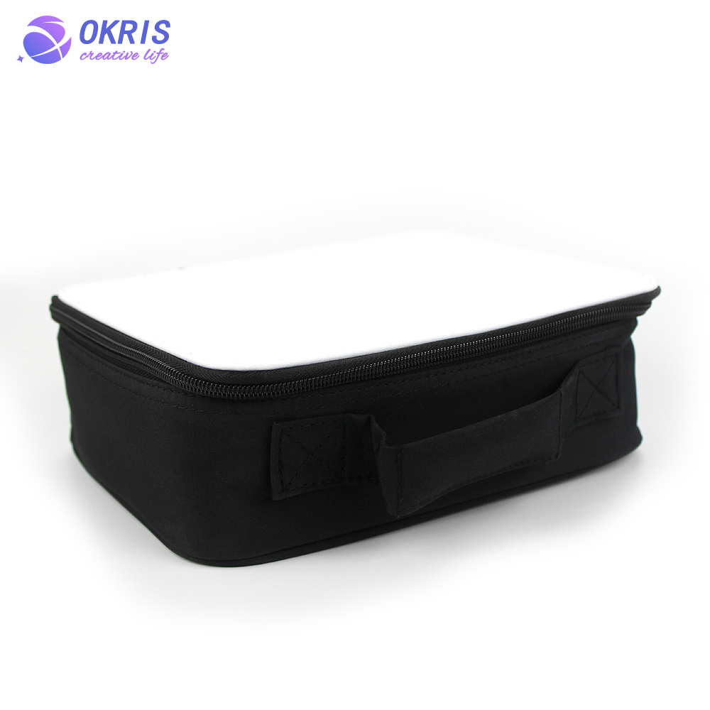 Sublimation Canvas Lunch Bag for Kids - Heat Transfer Multi-Purpose Bag with Detachable Blank Panel & Removable Zipper Pouch