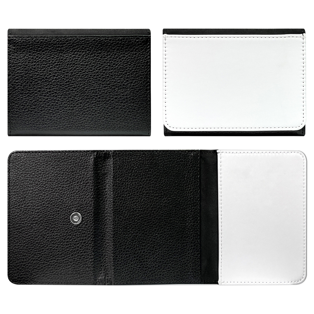 Sublimation PU Leather Men’s Foldable Wallet - ID Card Window & Multi-Slot Design for Father’s Day Gifts, Travel & Work