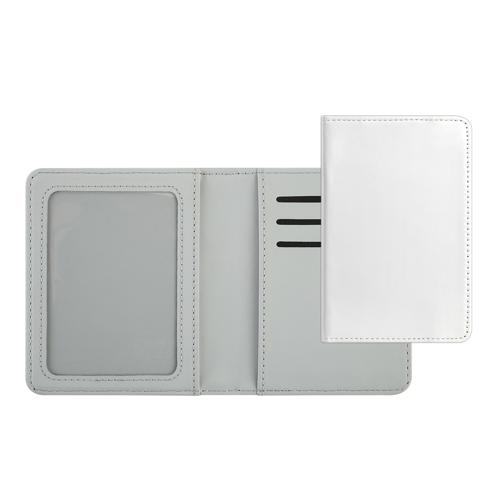 Sublimation PU Leather Passport Cover with Card Slots - Heat Transfer Full-Edge Printing Wallet for Passport & Boarding Pass