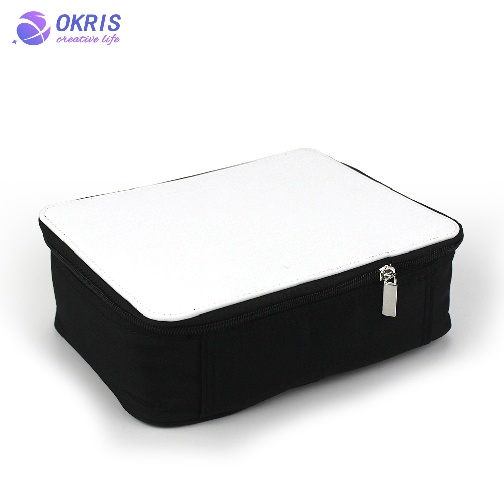 Sublimation Canvas Lunch Bag for Kids - Heat Transfer Multi-Purpose Bag with Detachable Blank Panel & Removable Zipper Pouch