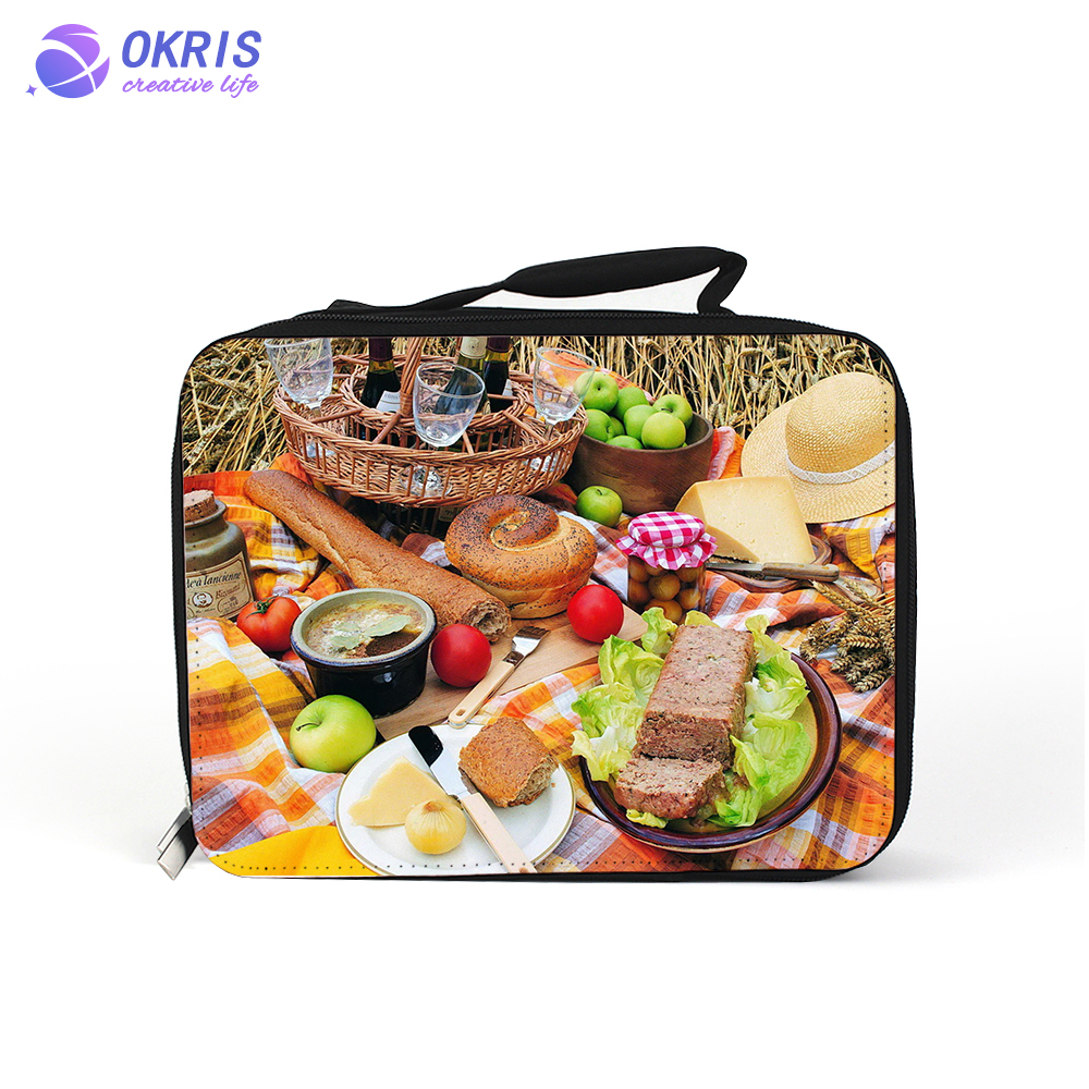 Sublimation Canvas Lunch Bag for Kids - Heat Transfer Multi-Purpose Bag with Detachable Blank Panel & Removable Zipper Pouch