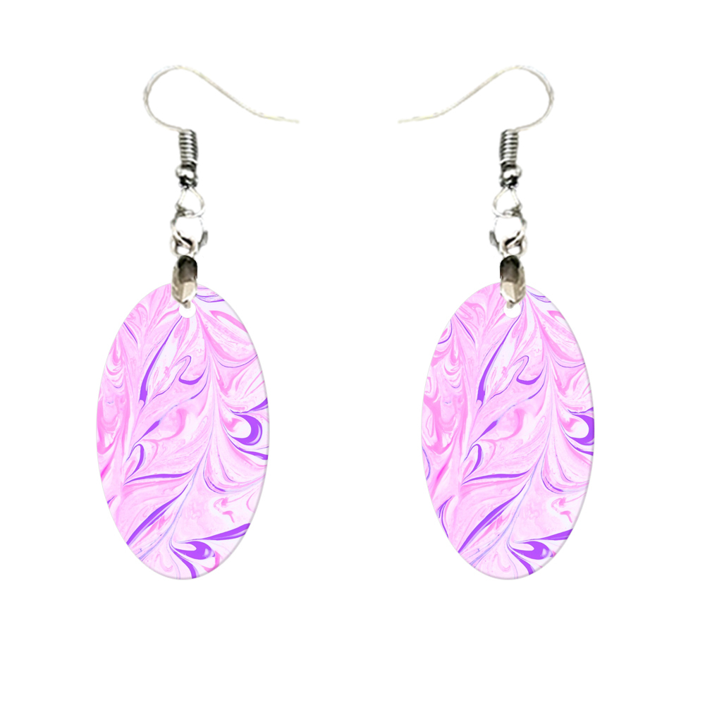Double-Sides Printing Sublimation Blank MDF Earring Popular DIY Heat Transfer MDF Earring With 33 Different Design