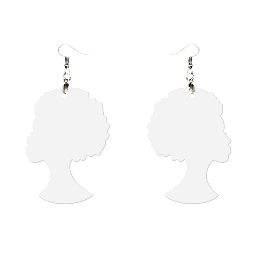 Double-Sides Printing Sublimation Blank MDF Earring Popular DIY Heat Transfer MDF Earring With 33 Different Design