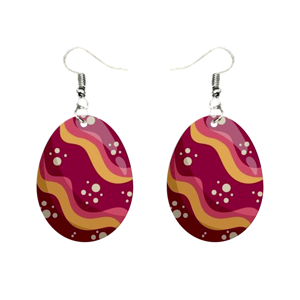 Double-Sides Printing Sublimation Blank MDF Earring Popular DIY Heat Transfer MDF Earring With 33 Different Design