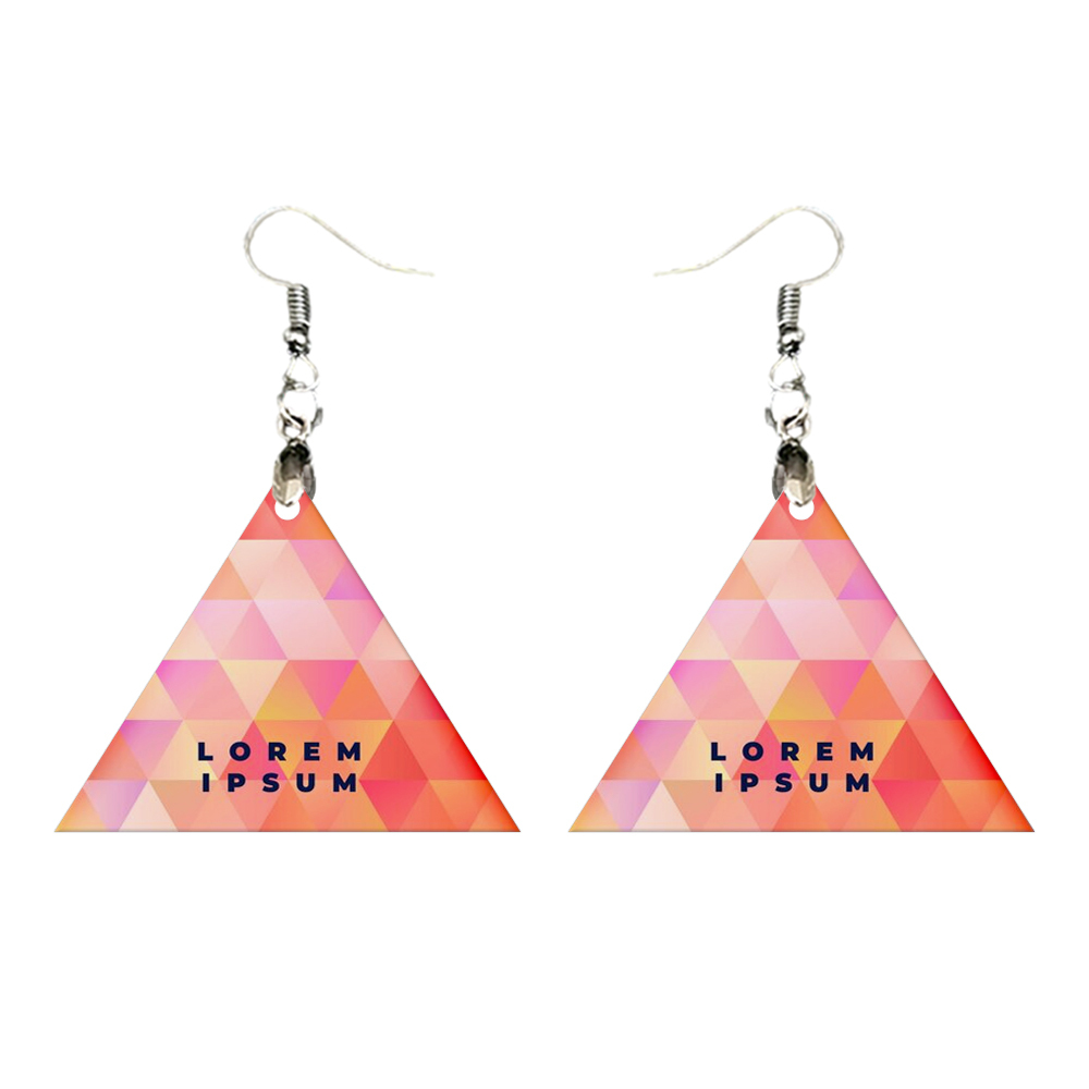 Double-Sides Printing Sublimation Blank MDF Earring Popular DIY Heat Transfer MDF Earring With 33 Different Design